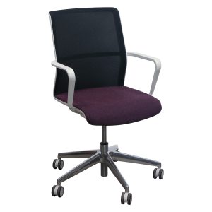 Allermuir Senator Circo Used Black Mesh Back Conference Chair, Purple