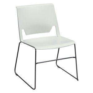 Haworth Very Used Sled Base Stack Chair, Off-White