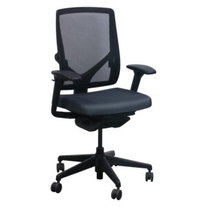 Allsteel Relate Used Black Mesh Back Task Chair, Gray