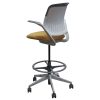 Steelcase Cobi Used Mesh Stool with Fixed Arms and White Frame, Yellow