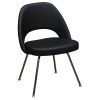 Knoll Saarinen Used Executive Guest Chair, Genuine Black Leather