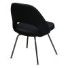 Knoll Saarinen Used Executive Guest Chair, Genuine Black Leather