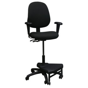 Neutral Posture Used Task Stool w Footrest, Black