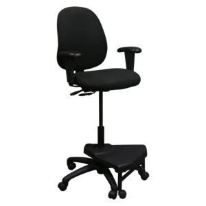 Neutral Posture Used Task Stool w Footrest, Black