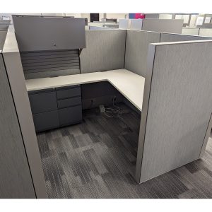 6x6 Haworth Used Cubicle, Gray