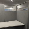 8x6 Haworth Used Cubicle w Glass, Gray