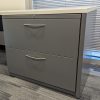 Haworth 36x72 Used U-shaped Desk with Modesty Panel Right Return, Gray