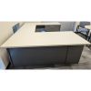 Haworth 36x72 Used U-shaped Desk with Modesty Panel Right Return, Gray