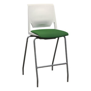 Haworth Very Series Used Stack Stool, White and Green