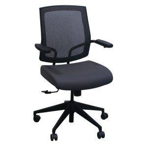 SitOnIt Focus Used Graphite Mesh Conference Chair, Gray Seat