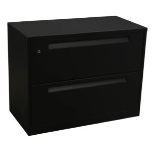 Steelcase Used 2 Drawer 36 In Lateral File, Dark Gray