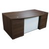 Manhattan 36x72 Single Pedestal Laminate Desk, Truffle