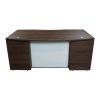 Manhattan 36x72 Single Pedestal Laminate Desk, Truffle