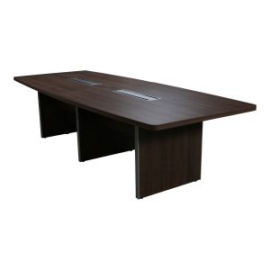 Manhattan 10 Foot Laminate Boat Conference Table with Grommet, Truffle