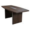 Manhattan 6 Foot Laminate Boat Conference Table with Grommet, Truffle