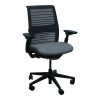 Steelcase Think V2 Used Graphite Mesh Back Task Chair, Gray Pattern Seat