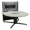 Steelcase media:scape Used Half Round Conference Table, White Pattern