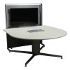 Steelcase media:scape Used Half Round Conference Table, White Pattern