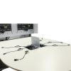 Steelcase media:scape Used Half Round Standing Conference Table, White Pattern