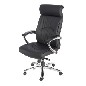 Friant New Madison High Back Leather Conference Chair, Black