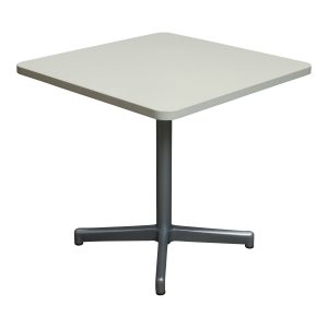 30 Inch Used Laminate Cafe Table, White Pattern