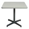 30 Inch Used Laminate Cafe Table, White Pattern