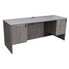 Everyday 24x72 Knee Space Laminate Desk Credenza, Cement Gray