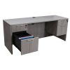 Everyday 24x72 Knee Space Laminate Desk Credenza, Cement Gray