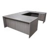 Everyday U Shape Laminate Desk, Cement Gray