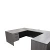 Everyday U Shape Laminate Desk, Cement Gray