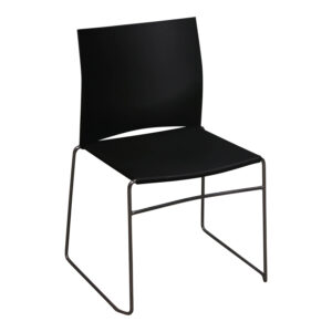 Office Source Used Stack Chair, Black