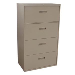 Steelcase 4 Drawer Used 30 Inch Lateral File, Putty