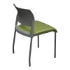 Steelcase Move Used Gray Stack Chair, Green Vinyl Seat