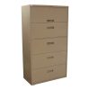 Steelcase Used 5 Drawer 36 Inch Lateral File, Dark Putty