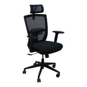 Drake w Headrest by Inside Job Mesh Back Task Chair, Black