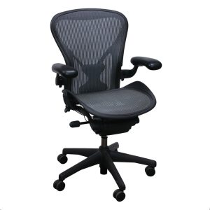 Herman Miller Aeron Used Full Function w PostureFit Size B Task Chair, Hematite