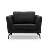 Shelby by goSIT Executive Leather Lounge Chair, Black