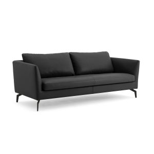 Shelby by goSIT Executive Leather Three Seat Sofa, Black