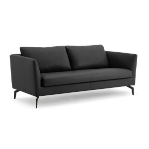 Shelby by goSIT Executive Leather Two Seat Sofa, Black