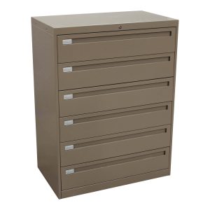 Allsteel Used 6 Drawer Flat Files, Taupe