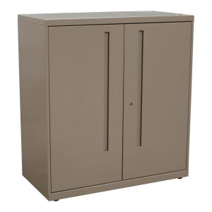 Allsteel Used Two Door 36x39 In Storage Cabinet, Taupe