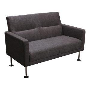 Celeste by goSIT Modern Fabric Reception Loveseat, Smart Gray