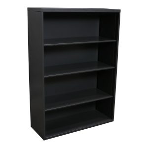 Haworth 4 Shelf Used 36 inch Bookcase, Gray