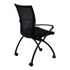 Haworth X640 Used Mobile Mesh Nesting Chair, Black