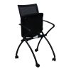 Haworth X640 Used Mobile Mesh Nesting Chair, Black