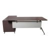 Morgan Manager Right Return Melamine L Shape Desk, Drift and White