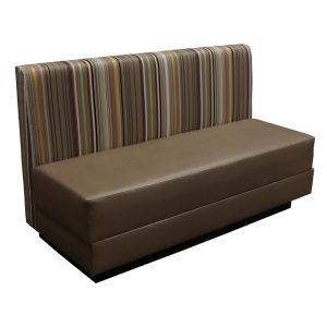 Rainier Furniture Used Fabric and Vinyl Bench, Earth Tones