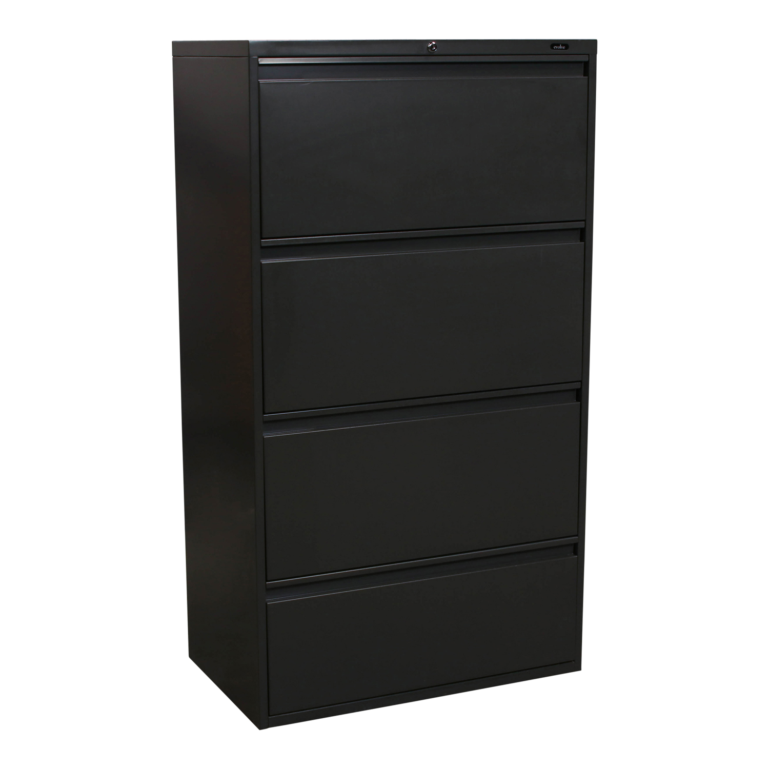 Evolve Used 4 Drawer 36 In Lateral File, Dark Gray