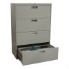 HON Used 4 Drawer 36 In Lateral File, Light Gray
