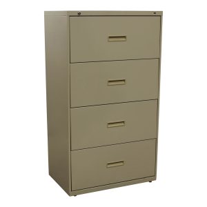 HON Used 4 Drawer 30 In Lateral File, Putty